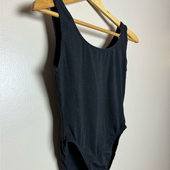 Black Vintage Active Elements Bodysuit Size L EUC - Picture 3 of 7